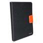 FUNDA CARTERA UNIVERSAL PARA TABLET 8 IN NEGRA/NARANJA