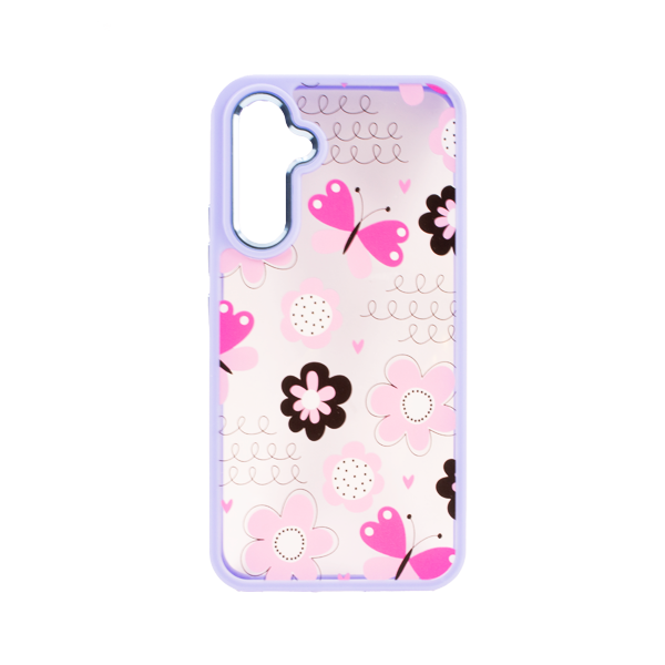 CARATULA SAMSUNG A54 DISENO LILA/FLORES