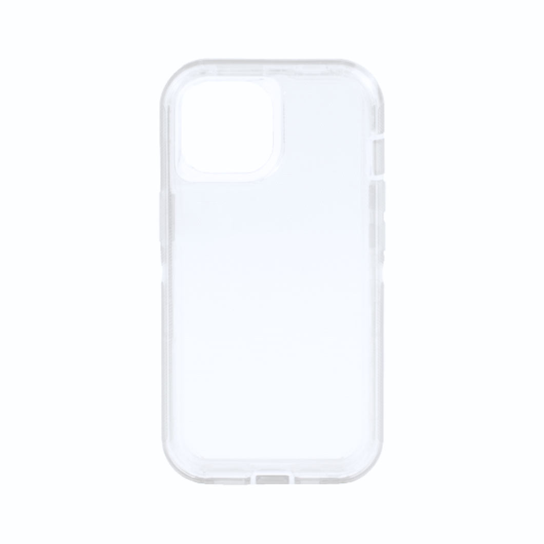 CARATULA 2 EN 1 COLOR CASE IPHONE 15 PRO MAX TRANSPARENTE