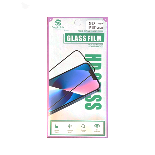 PROTECTOR PANTALLA CRISTAL TEMPLADO 5D IPHONE 16 PRO MAX