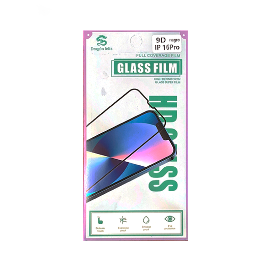 PROTECTOR PANTALLA CRISTAL TEMPLADO 5D IPHONE 16 PRO