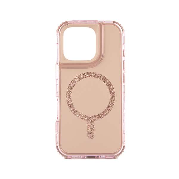 CARATULA 3 EN 1 COLOR MAGSAFE IPHONE 16 PRO ROSE GOLD