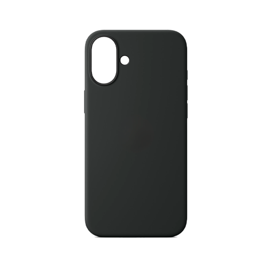 CARATULA SILICON TIPO ORIGINAL S/LOGO IPHONE 16 PLUS NEGRO