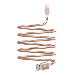 CABLE USB LIGHTNING 2.6A DE ALTA VELOCIDAD ROSE GOLD MOISTURE (6697082388688)