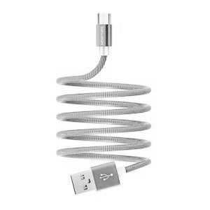 CABLE USB LIGHTNING 2.6A DE ALTA VELOCIDAD PLATA MOISTURE (6697012035792)