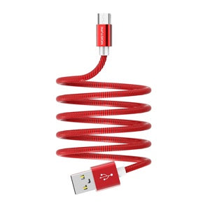 CABLE USB LIGHTNING 2.6A DE ALTA VELOCIDAD ROJO MOISTURE (6697204875472)