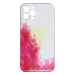 CARATULA TPU ACUARELA IPHONE 12 PRO BLANCA/ROJA (6697229648080)