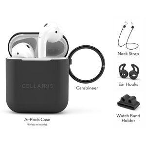 KIT DE FUNDA Y ACCESORIOS PARA AIRPODS GRIS 12-0004002 (6697061613776)