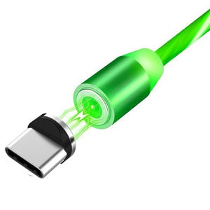 CABLE LED MAGNETICO TIPO C VERDE (6696933032144)