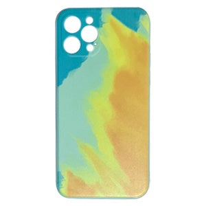 CARATULA TPU ACUARELA IPHONE 12 PRO AQUA/AMARILLO (6697083502800)