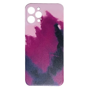 CARATULA TPU ACUARELA IPHONE 12 PRO MAX LILA/VINO (6697242919120)