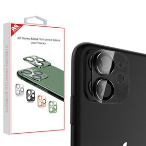 PROTECTOR CAMARA CRISTAL TEMPLADO IPHONE 11 NEGRO (6696938963152)