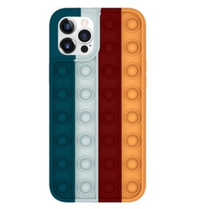 FUNDA SILICON POP IT IPHONE 12/12 PRO VERDE/MOSTAZA