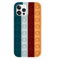 FUNDA SILICON POP IT IPHONE 12/12 PRO VERDE/MOSTAZA