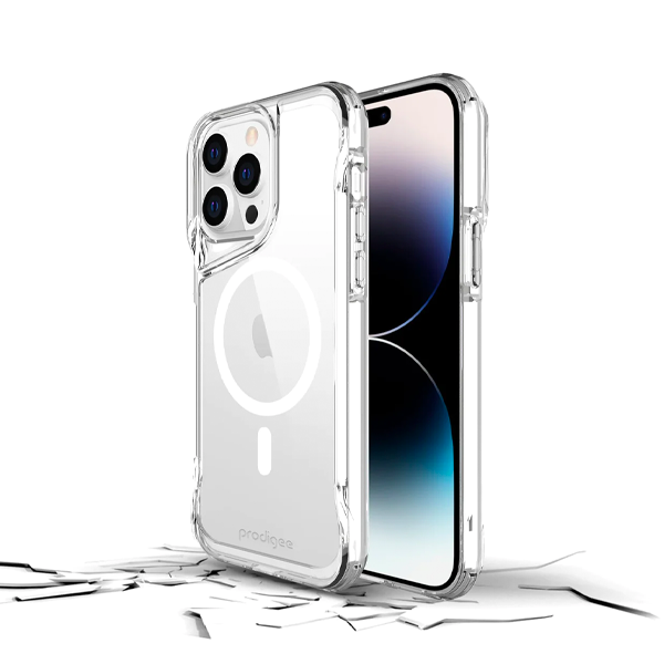 CARATULA SUPER HERO + MAG IPHONE 15 PRO CLEAR PRODIGEE