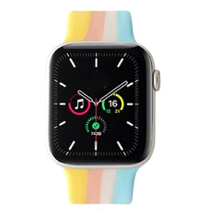 CORREA SILICON APPLE WATCH 38/40mm ARCOIRIS PASTEL