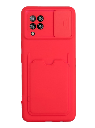 CARATULA TPU TARJETERO SAMSUNG A42 4G ROJA