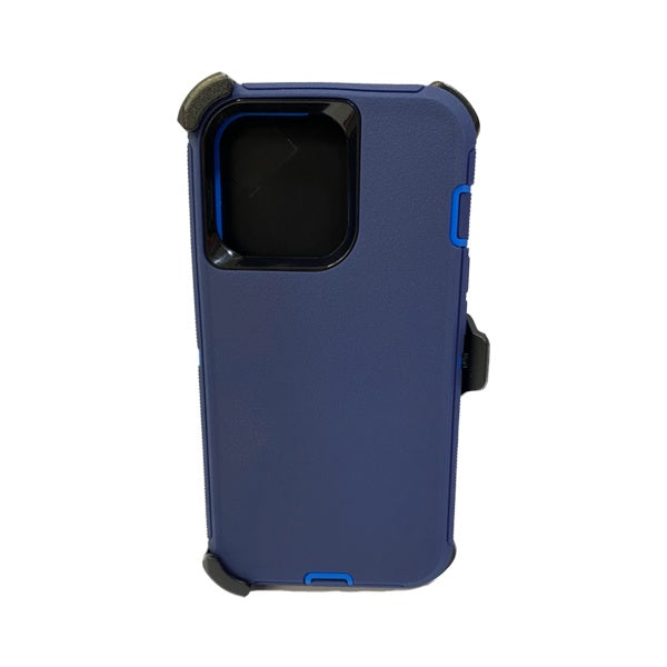 ESTUCHE TIPO DEFENDER IPHONE 13 PRO AZUL CON CLIP