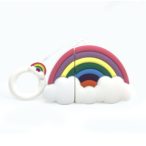 FUNDA SILICON AIRPODS 1/2 ARCOIRIS