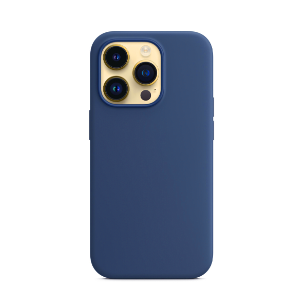 CARATULA SILICON TIPO ORIGINAL S/LOGO IPHONE 14 PRO AZUL REY