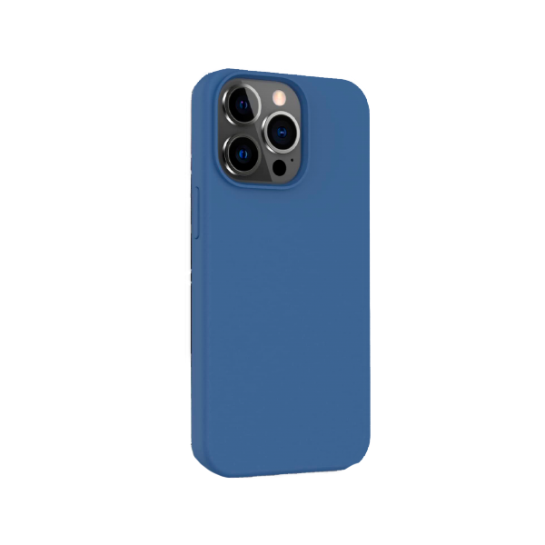 CARATULA SILICON TIPO ORIGINAL S/LOGO IPHONE 14 PRO AZUL MARINO