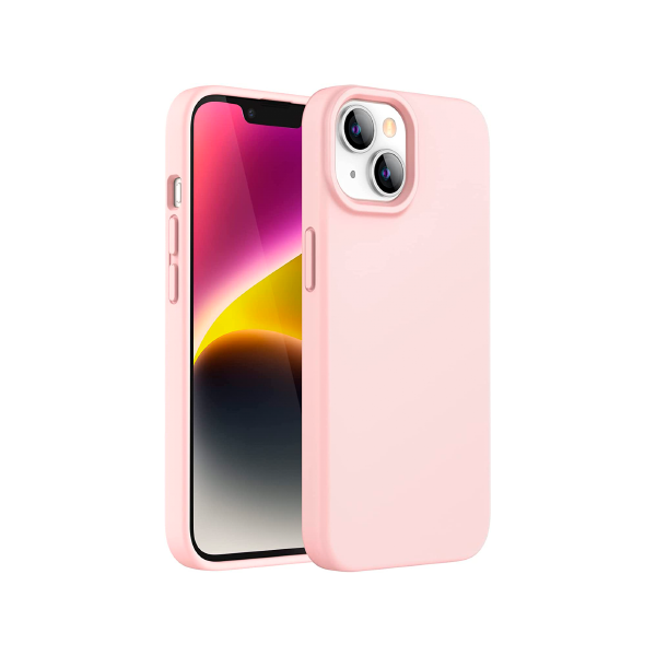 CARATULA SILICON TIPO ORIGINAL S/LOGO IPHONE 15/14 PLUS ROSA