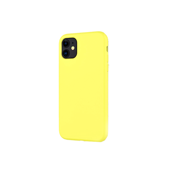 CARATULA SILICON TIPO ORIGINAL S/LOGO IPHONE 11 AMARILLO