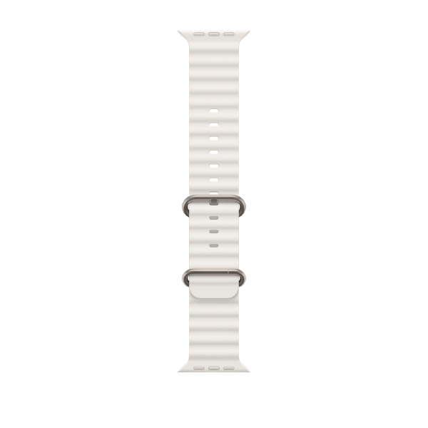 CORREA SILICON TIPO OCEAN APPLE WATCH ULTRA 45-49mm BLANCO