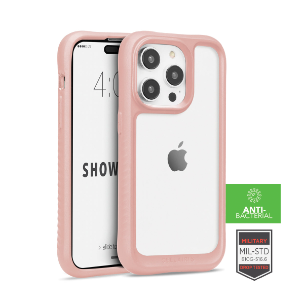 CARATULA SHOWCASE GRIP IPHONE 14 PRO ROSA/CLEAR 40-0057009