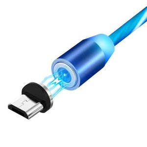 CABLE LED MAGNETICO LIGHTNING AZUL (6696933097680)