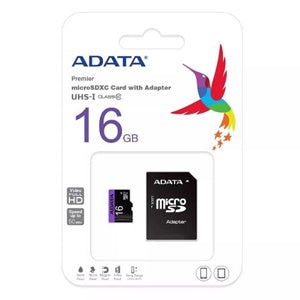 MICRO SD ADATA 16GB CLASE 10 C/ ADAPTADOR (6697217786064)
