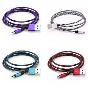 CABLE DE DATOS MICRO USB TELA COLORES (6697098477776)