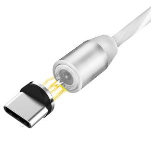 CABLE LED MAGNETICO TIPO C BLANCO (6696932966608)