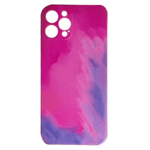 CARATULA TPU ACUARELA IPHONE 12 PRO ROJA/ROSA (6697223782608)