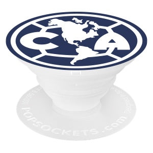 SUJETADOR POPSOCKETS LIGA MX AMERICA BASE BLANCA/ESCUDO AZUL (6697203892432)