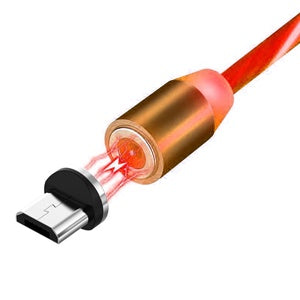 CABLE LED MAGNETICO LIGHTNING ROJO (6696933228752)